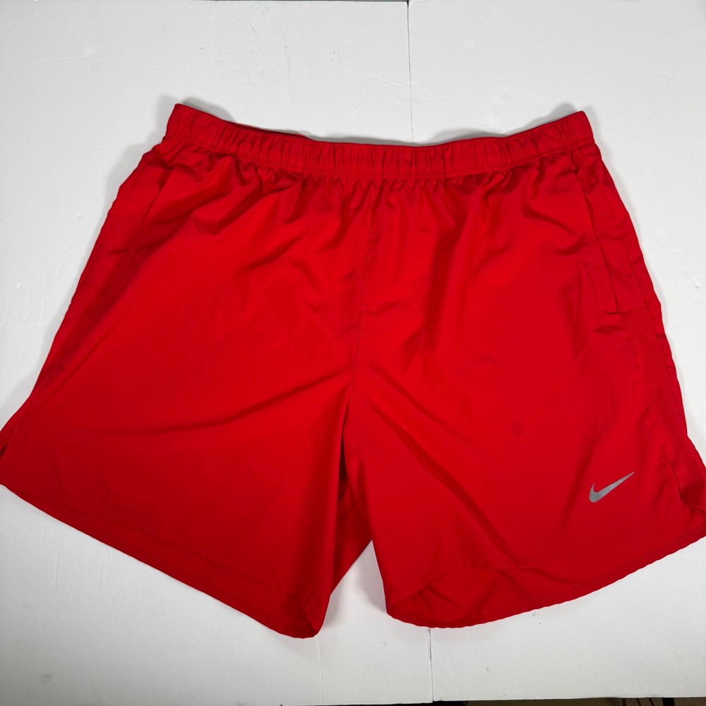 Nike Challenger Shorts Mens 2XL Red Dri-FIT Running Athletic